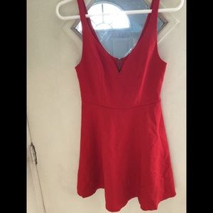 Sleeveless fit and flare mini dress